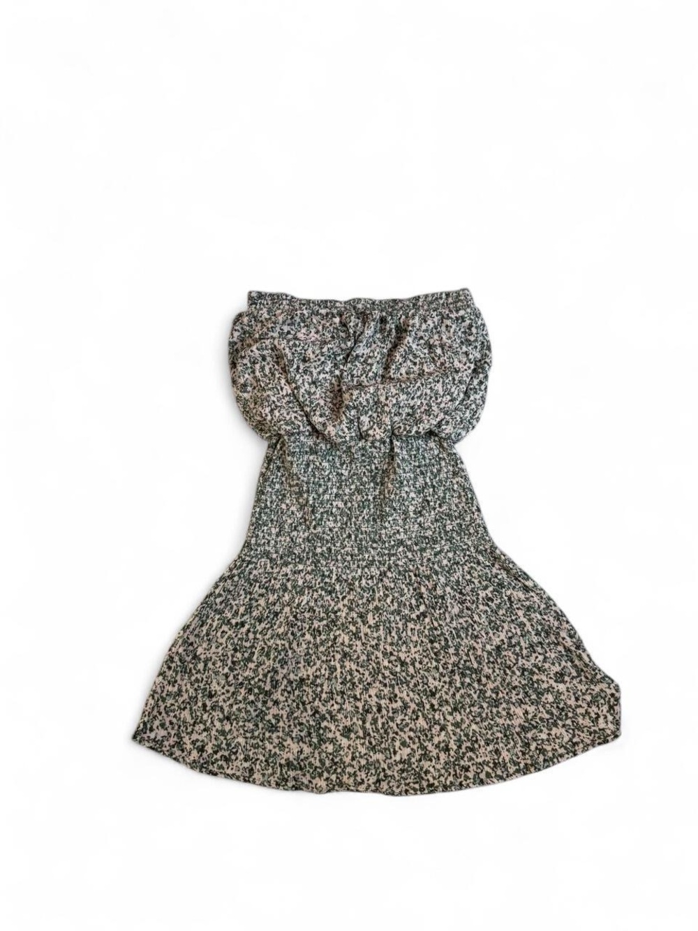 Mary & Mo Floral Strapless Smocked Mini Dress